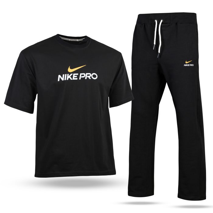 ست تیشرت شلوار بگ مردانه مشکی Nike Pro
