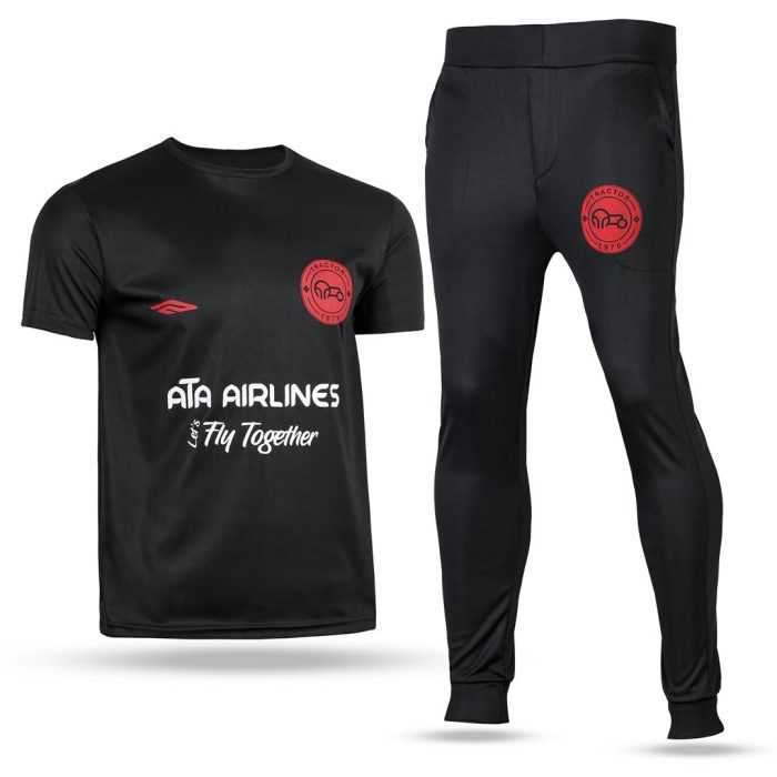 ست تیشرت شلوار مردانه مشکی تراکتور سازی