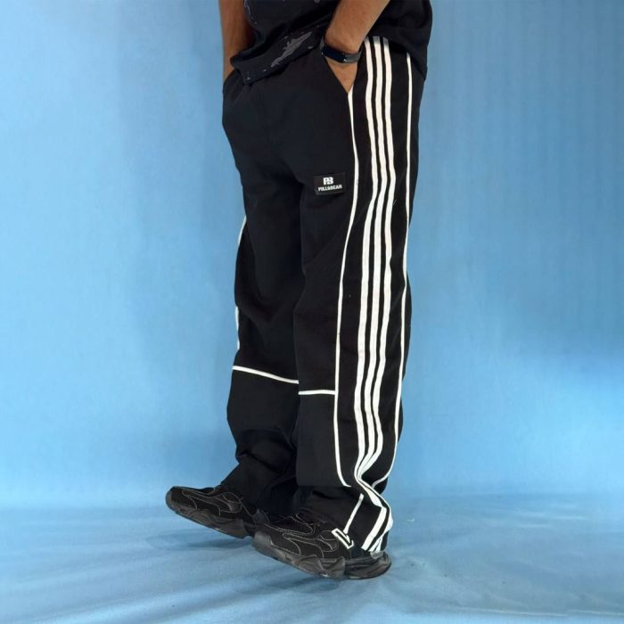 شلوار بگ مردانه رنگ مشکی جنس کتان مدل Balenciaga