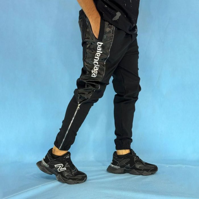 شلوار اسلش مردانه کتان رنگ مشکی مدل Adidas