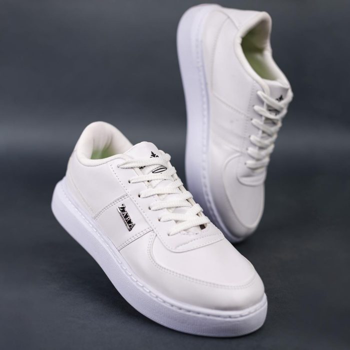 کفش چرم روزمره رنگ مشکی زیره سفید مردانه Zara