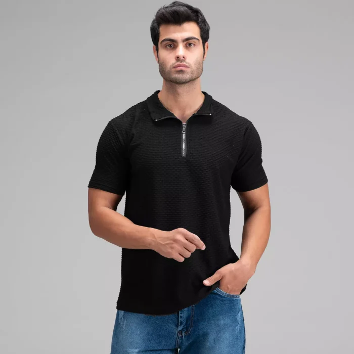 تیشرت ( پولوشرت ) مراکشی نیم زیپ مردانه 3 رنگ