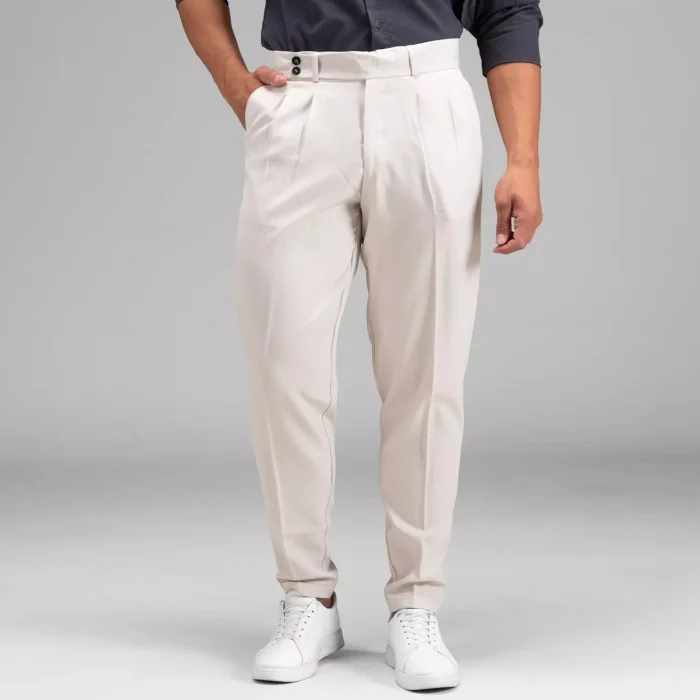 شلوار مازراتی پیلی خور Old Money سرمه ای، کرم مردانه