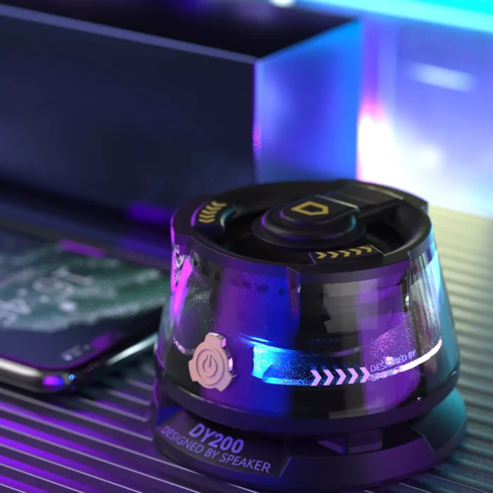 اسپیکر Mini شارژی مگنتی چسبنده با اکولایزر نور