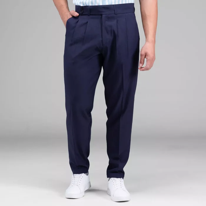 شلوار مازراتی پیلی خور Old Money سرمه ای، کرم مردانه