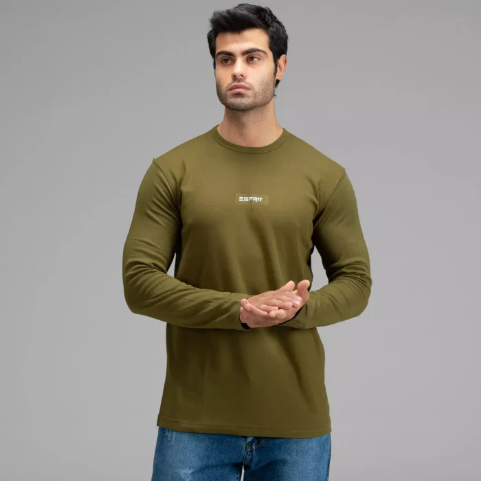 تیشرت یا بلوز آستین بلند مردانه تک رنگ Esprit ( رنگ بندی )