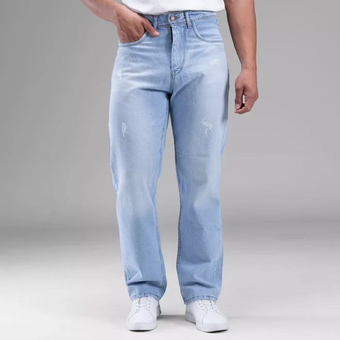 شلوار نیم بگ مردانه بیسیک جنس جین یا لی ( رنگ بندی )