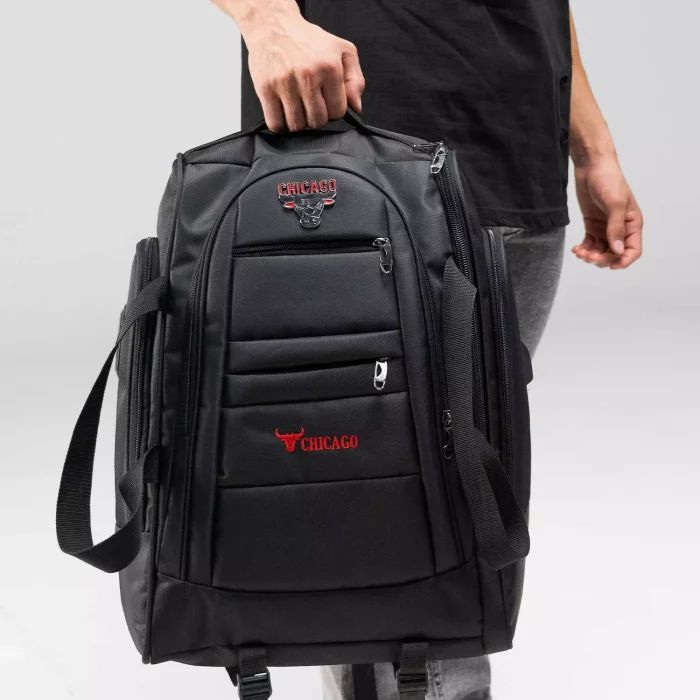 کوله پشتی برزنتی مشکی مدل شیکاگو Chicago