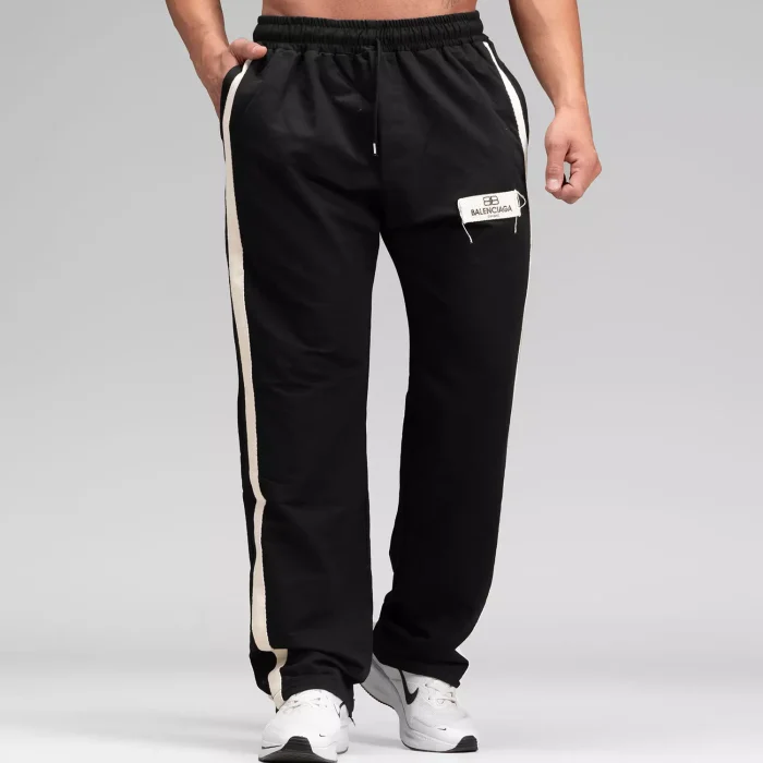 شلوار اسلش بگی مردانه رنگ مشکی نوار دار Balenciaga